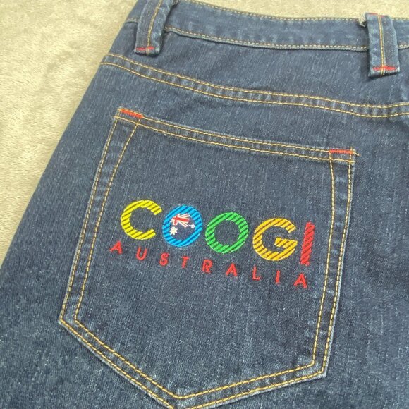 Coogi Australia Est.1969 Shorts Mens 38 Blue Denim Cotton Frayed Hem Hip Hop - Picture 6 of 9
